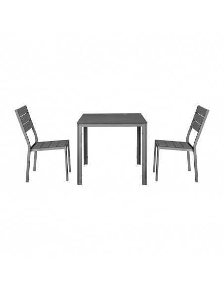 Chaises à lattes Bolero Valletta grises (lot de 4)