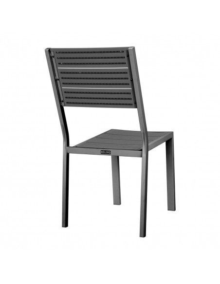 Chaises à lattes Bolero Valletta grises (lot de 4)