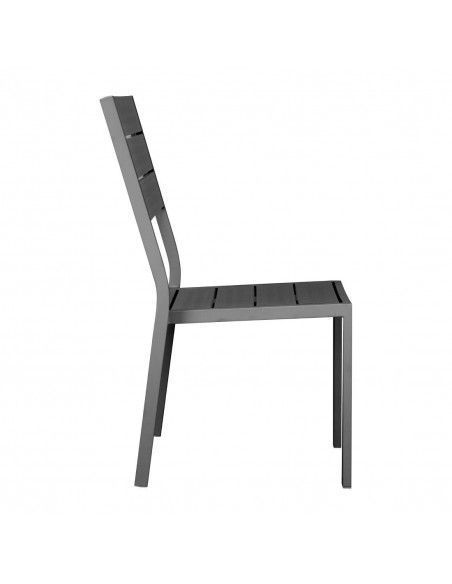 Chaises à lattes Bolero Valletta grises (lot de 4)