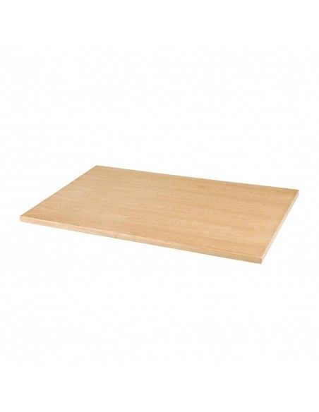 Plateau de table rectangulaire pré-percé coloris frêne naturel Bolero 700 x 1100mm