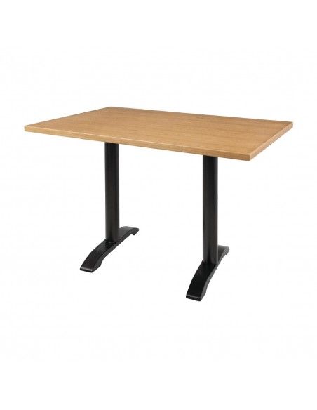 Plateau de table rectangulaire pré-percé coloris frêne naturel Bolero 700 x 1100mm