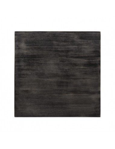 Plateau de table carré pré-percé vintage noir Bolero 700mm