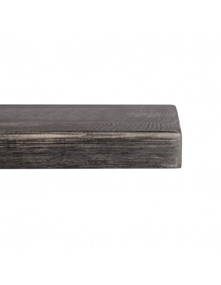 Plateau de table carré pré-percé vintage noir Bolero 700mm