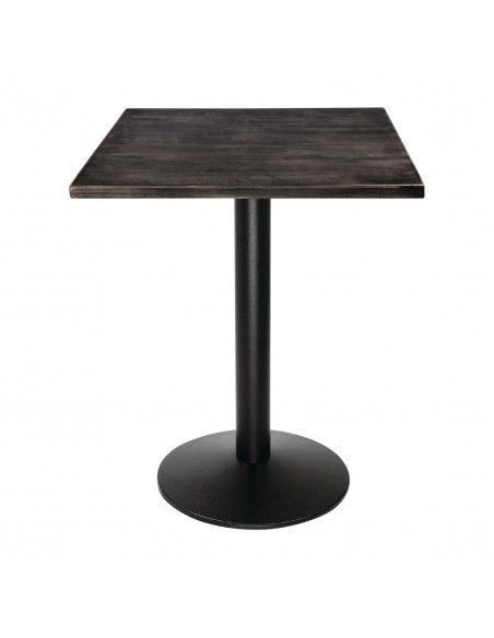 Plateau de table carré pré-percé vintage noir Bolero 700mm