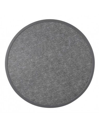 Plateau de table extérieur rond en verre trempé Bolero noir brossé bord gris 580mm