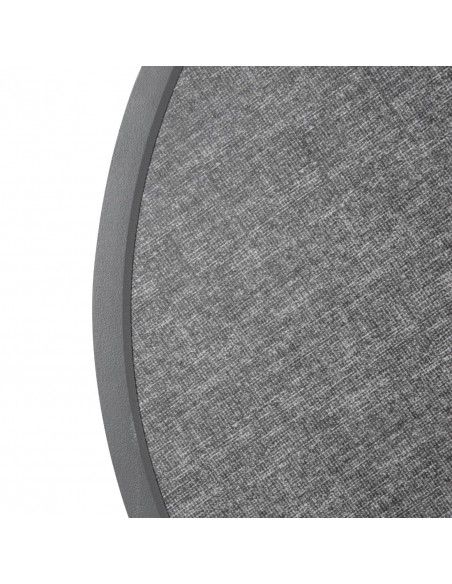 Plateau de table extérieur rond en verre trempé Bolero noir brossé bord gris 580mm