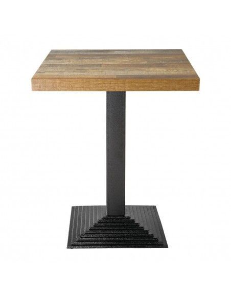 Plateau de table carré Bolero effet bois vieilli - 60 cm