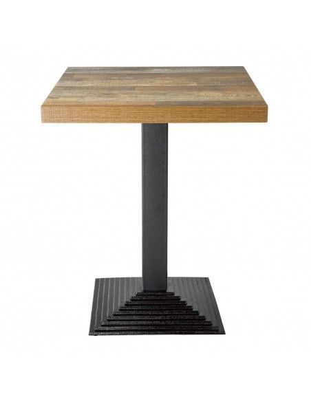 Plateau de table carré Bolero effet bois vieilli - 70 cm