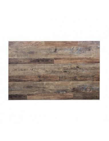 Plateau de table rectangulaire pré-percé Bolero urban foncé 700mm