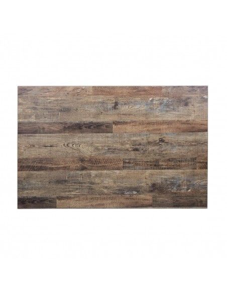 Plateau de table rectangulaire pré-percé Bolero urban foncé 700mm