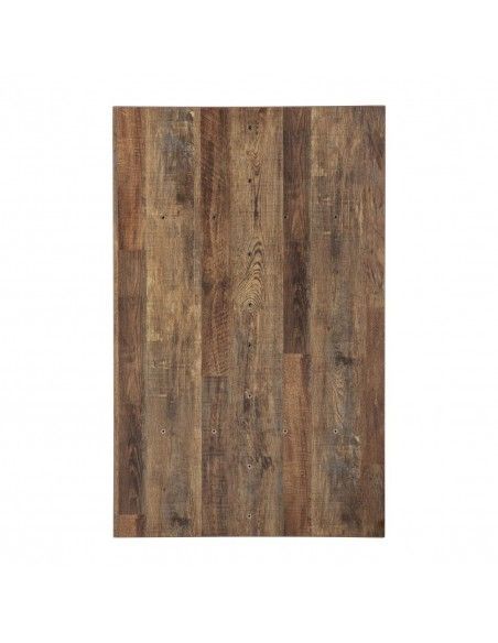 Plateau de table rectangulaire pré-percé Bolero urban foncé 700mm