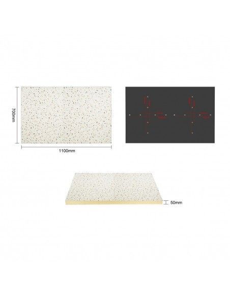 Plateau de table rectangulaire Terrazzo Bolero 1 100x700mm