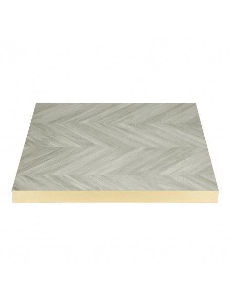 Plateau de table carré pré-percé Bolero Chevron 700mm