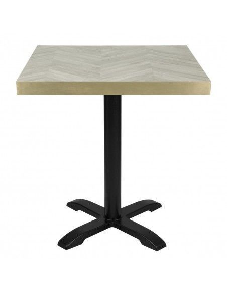 Plateau de table carré pré-percé Bolero Chevron 700mm