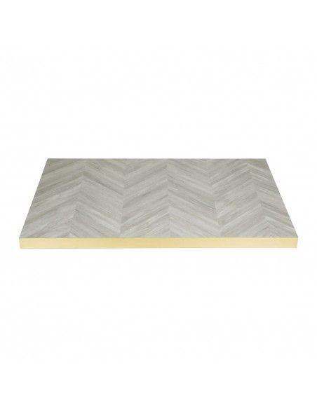 Plateau de table rectangulaire Bolero Chevron 1 100 mm x 700 mm