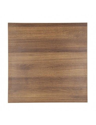 Plateau de table carré Bolero 700mm effet bois chêne rustique