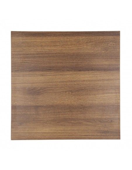 Plateau de table carré Bolero 700mm effet bois chêne rustique
