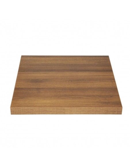 Plateau de table carré Bolero 700mm effet bois chêne rustique