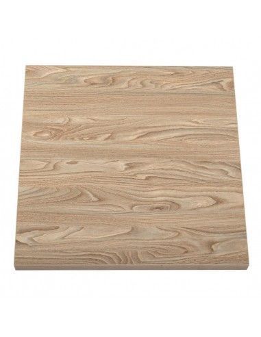 Plateau de table carré Bolero 700mm effet bois clair