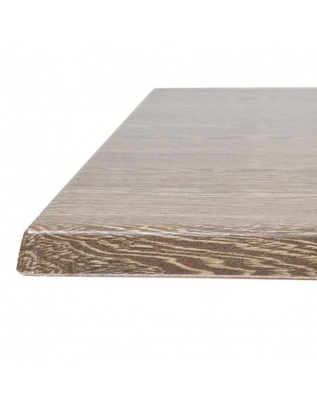 Plateau de table carré Bolero effet bois vieilli 700mm