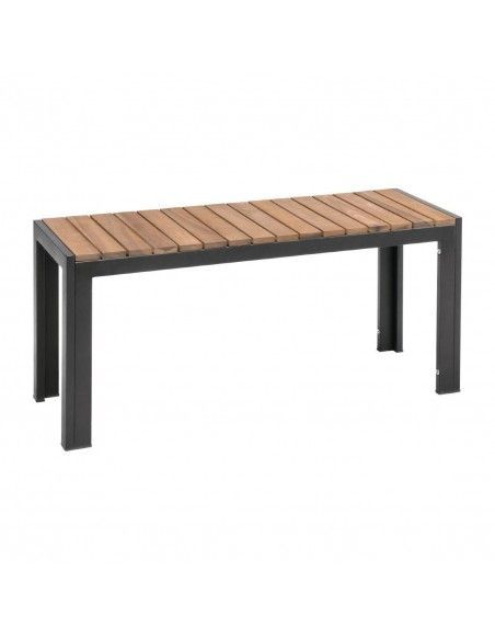 Bancs en acier et acacia Bolero 100 cm (lot de 2)