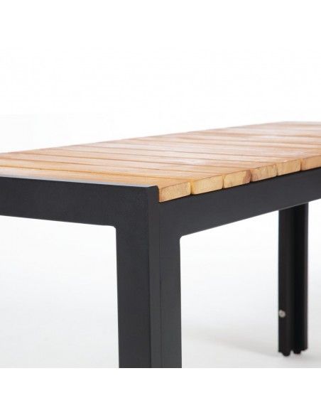 Bancs en acier et acacia Bolero 100 cm (lot de 2)