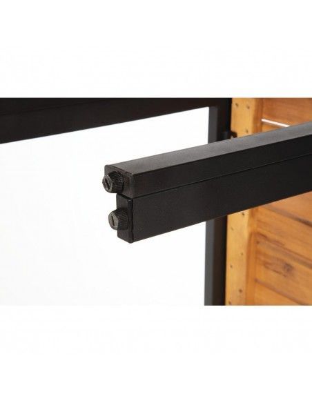 Bancs en acier et acacia Bolero 100 cm (lot de 2)