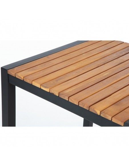Mange-debout carré en acier et acacia Bolero 60 cm