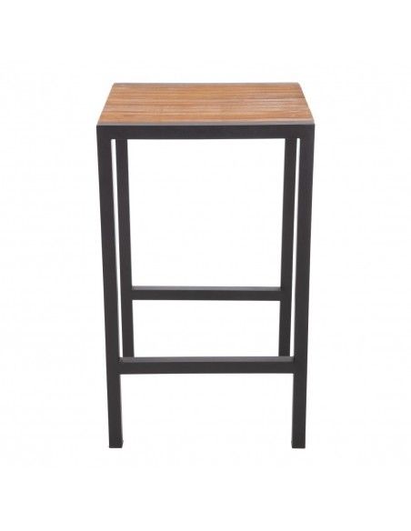 Mange-debout carré en acier et acacia Bolero 60 cm