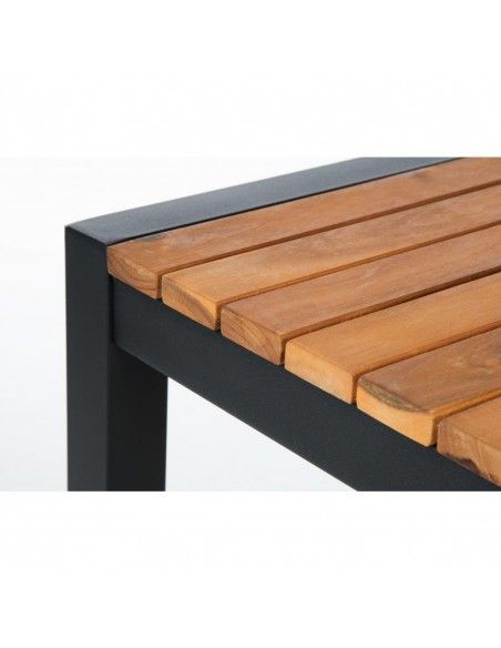 Mange-debout carré en acier et acacia Bolero 60 cm