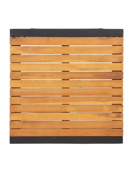 Mange-debout carré en acier et acacia Bolero 60 cm