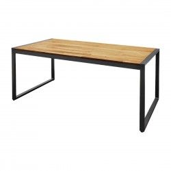 Table industrielle rectangulaire acier et acacia Bolero 180 cm 2