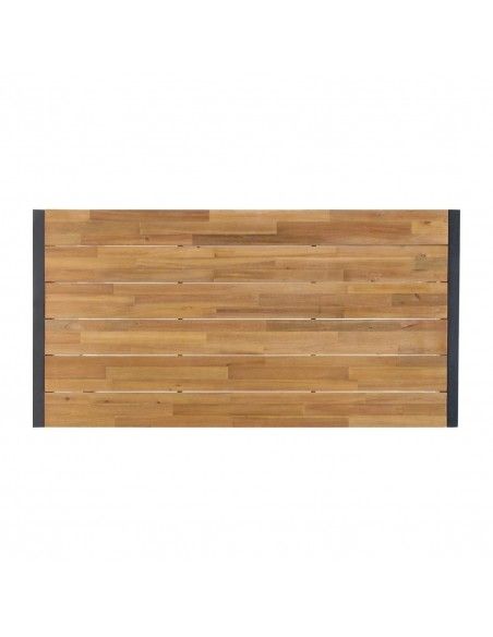 Table industrielle rectangulaire acier et acacia Bolero 180 cm