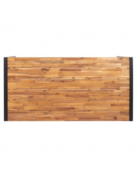 Table industrielle rectangulaire acier et acacia Bolero 180 cm