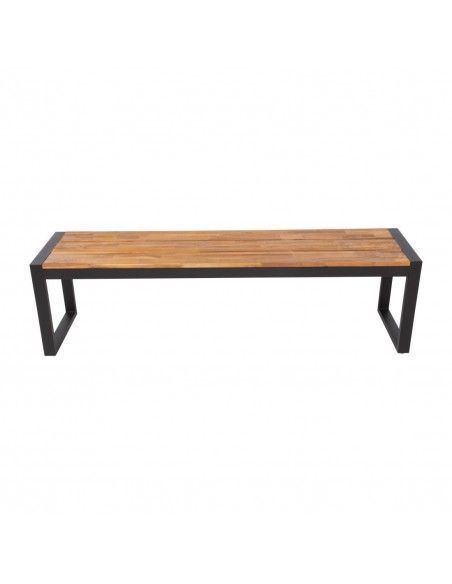 Bancs industriels en acier et acacia Bolero 160 cm (lot de 2)