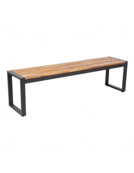 Bancs industriels en acier et acacia Bolero 160 cm (lot de 2)