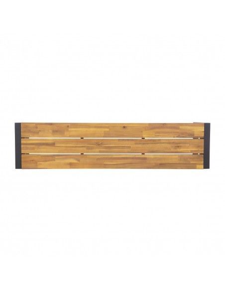 Bancs industriels en acier et acacia Bolero 160 cm (lot de 2)