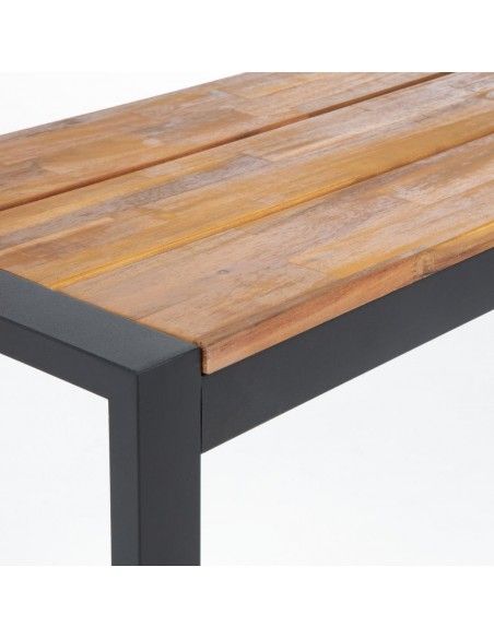 Bancs industriels en acier et acacia Bolero 160 cm (lot de 2)