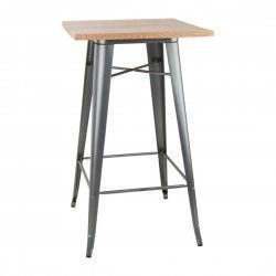 Mange-debout gris avec plateau en bois Bolero Bistro