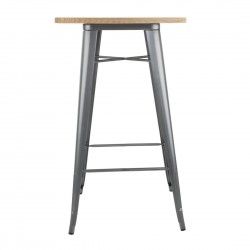 Mange-debout gris avec plateau en bois Bolero Bistro 2