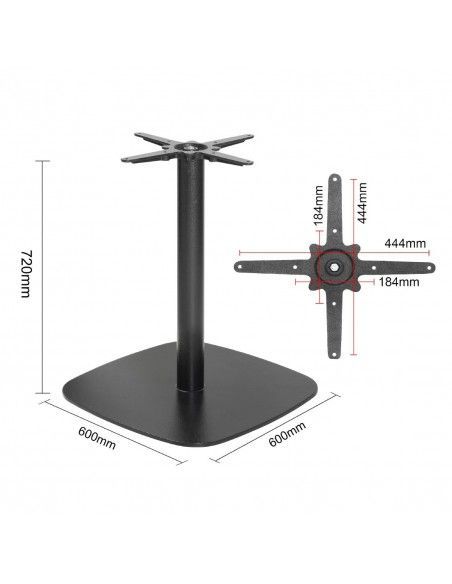 Pied de table en fonte Bolero noir 720x600mm