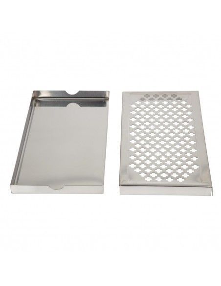 Bac récepteur de bar inox Beaumont 300 x 150mm