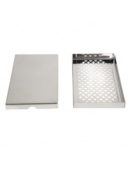 Bac récepteur de bar inox Beaumont 300 x 150mm
