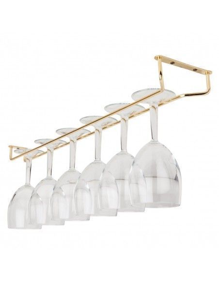 Support verres à pied en laiton poli 609mm