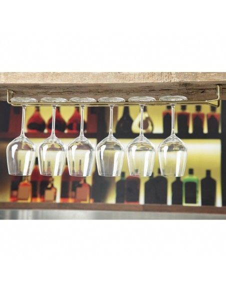 Support verres à pied en laiton poli 609mm