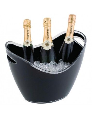 Seau à vin ou champagne APS noir 3 bouteilles