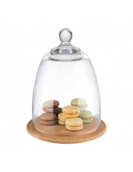 Plateau en bois avec couvercle en verre APS 185 x 240 mm