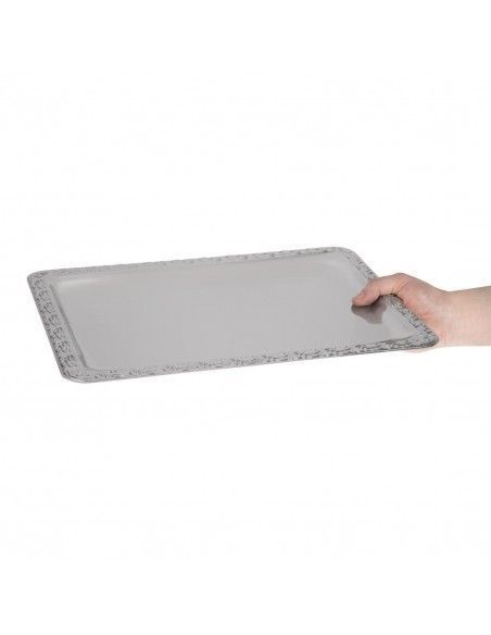 Plateau de service rectangulaire inox APS 420 x 310mm