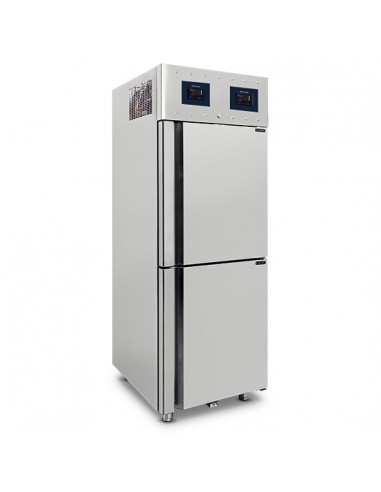 Réfrigérateur 350+350 litres en inox GN 2/1, -2°/+8°C - WiFi