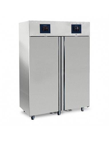 Réfrigérateur 700+700 litres en inox à 2 températures GN 2/1, -2°/+8°C|-10°/-22°C - WiFi